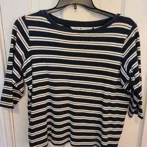 Tommy Hilfiger navy & white stripe 3/4 sleeve
